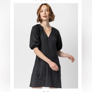 Lilla P 3/4 Sleeve Split Neck Dress NWT
